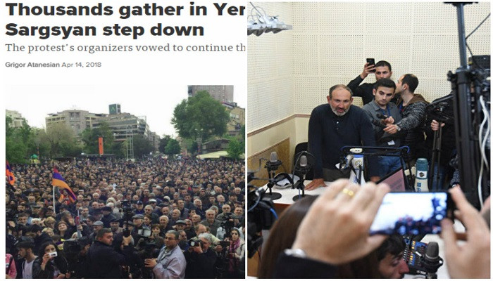 Միջազգային մամուլը Երևանում ծավալվող ցույցերի մասին